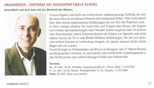 Vortrag Ewald Kliegel